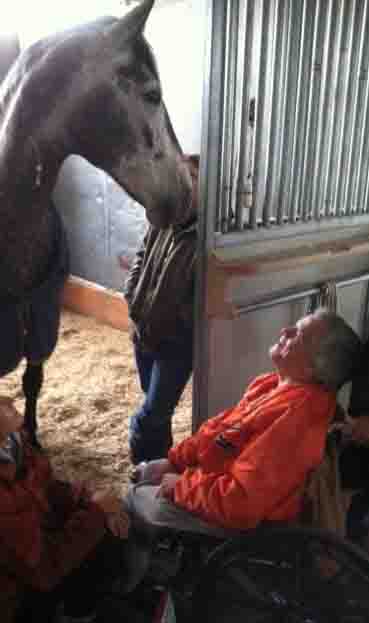 barbara greets visitors